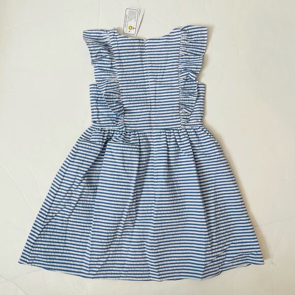 NWT Florence Eiseman Size 14 Seersucker Dress with Ruffle Front - Picture 3 of 6